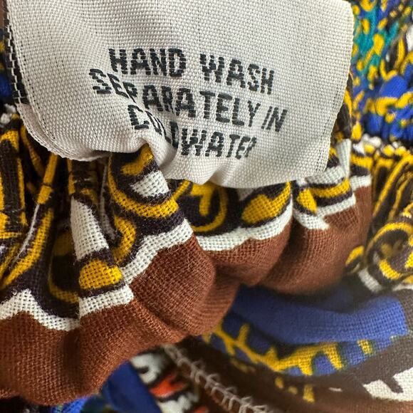 Rainbow Maxi Skirt Women’s One Size Bohemian Lagenlook Multicolored Cotton - Picture 9 of 9